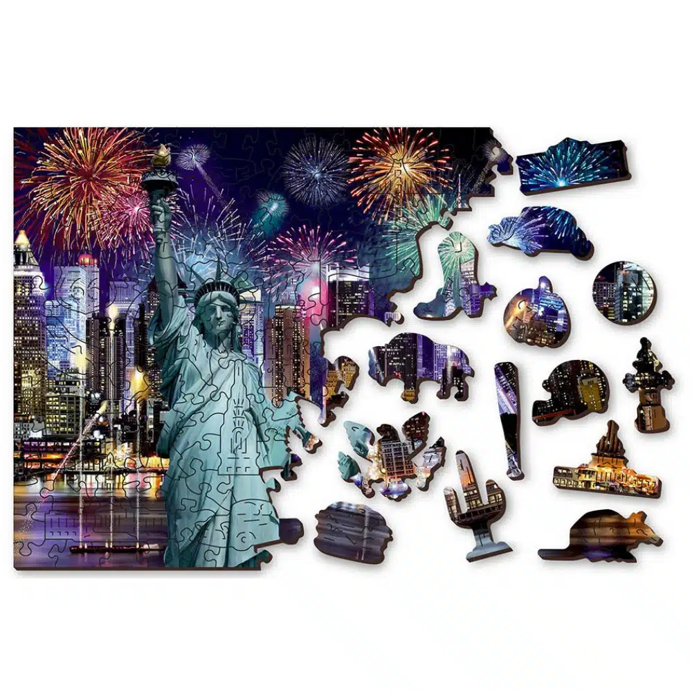 New York éjjel fa puzzle