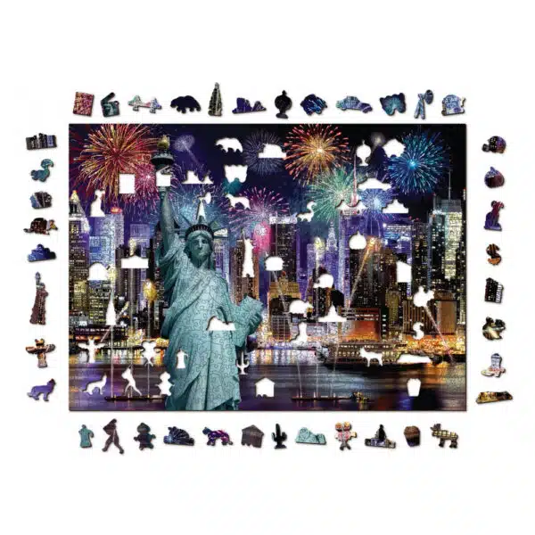 New York éjjel fa puzzle