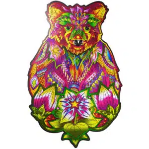 Élénk medve fa puzzle