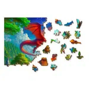 fantázia kastély fa puzzle