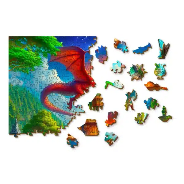 fantázia kastély fa puzzle