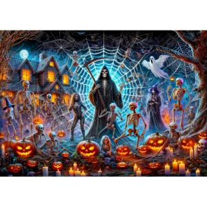 kaszás halloweenja fa puzzle