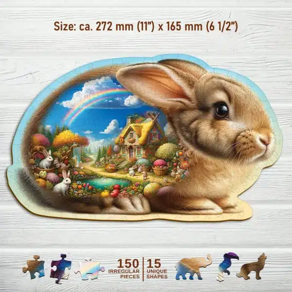 ragyogó nyuszi fa puzzle