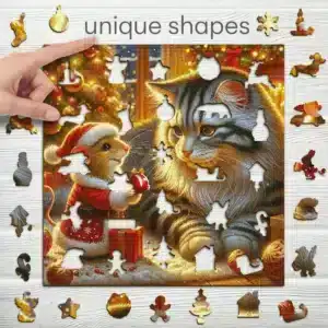 macska és egér fa puzzle