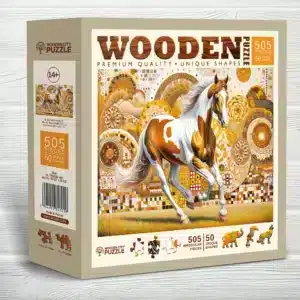 elegáns ló fa puzzle