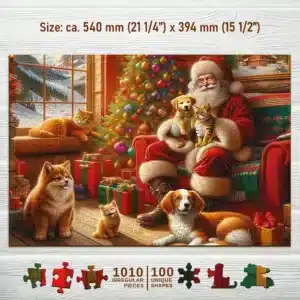 mikulás és barátai fa puzzle
