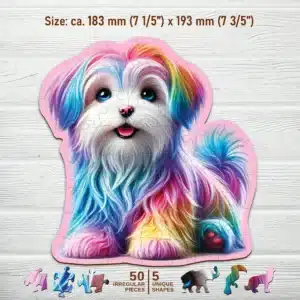 boldog kutyus fa puzzle