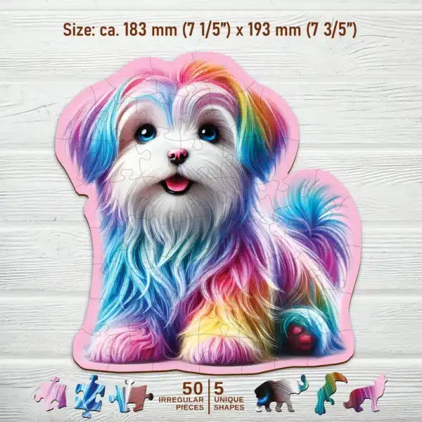 boldog kutyus fa puzzle