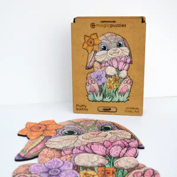 bolyhos nyuszi fa puzzle