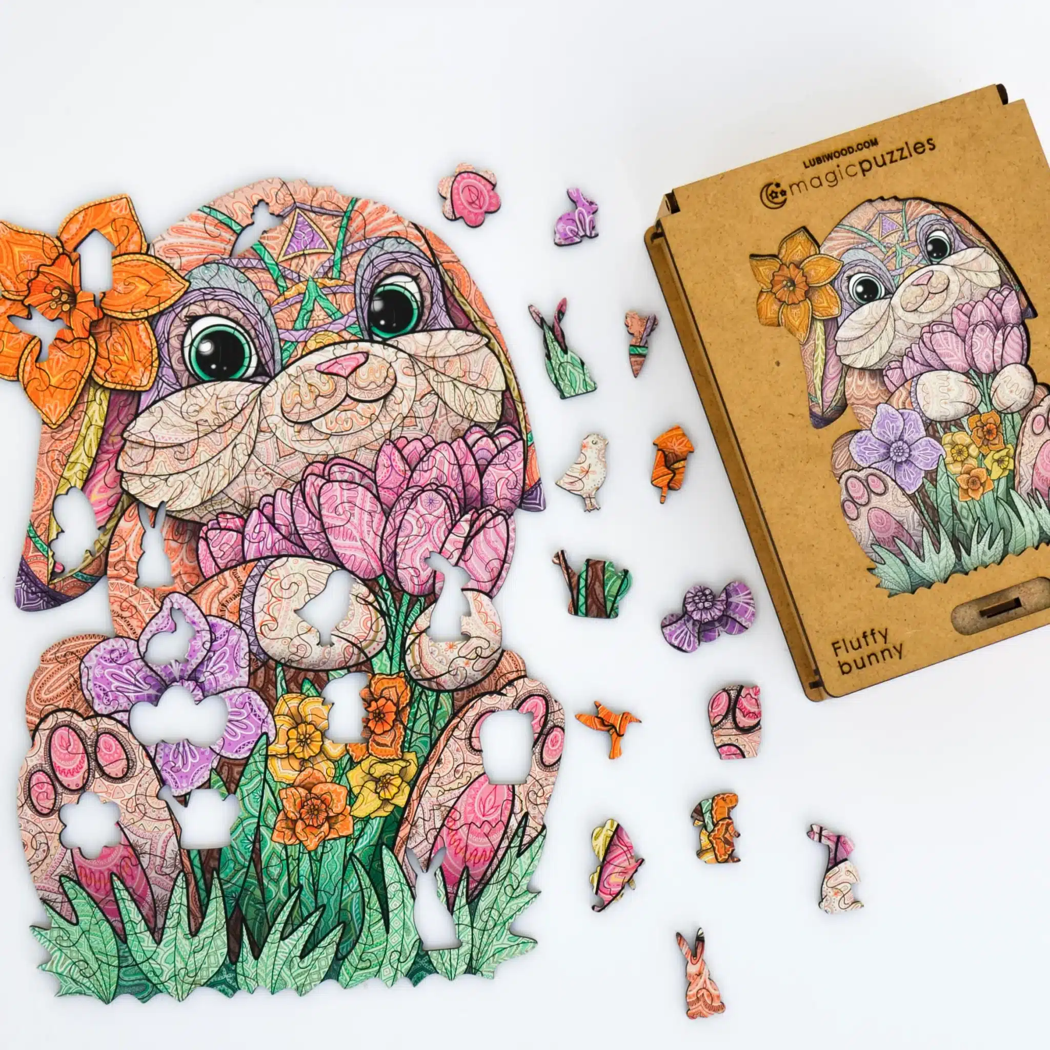 bolyhos nyuszi fa puzzle