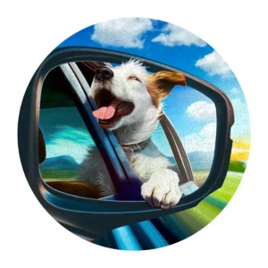 boldog kutya fa puzzle