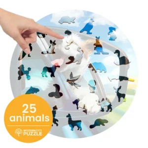 boldog kutya fa puzzle