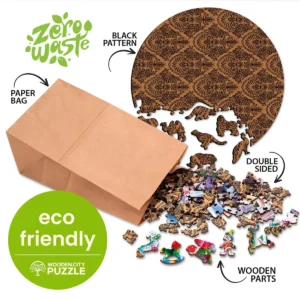 fénylő sas fa puzzle