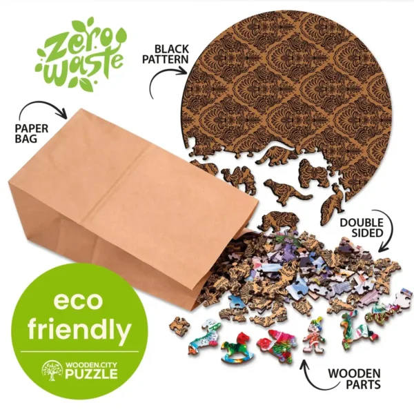 fénylő sas fa puzzle