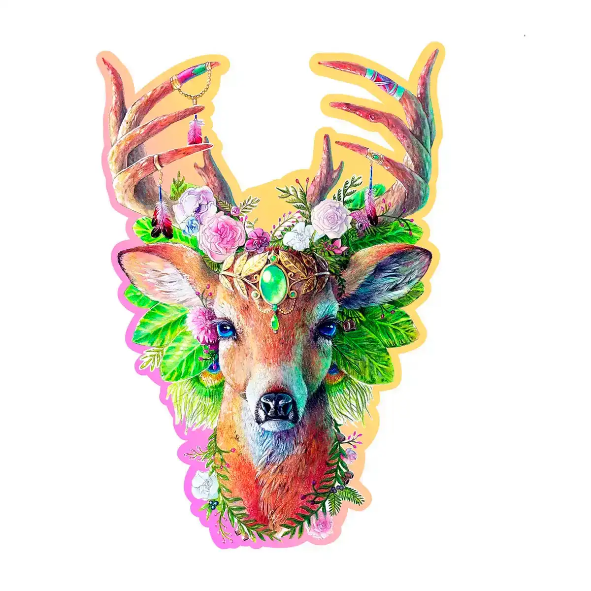 előkelő szarvas fa puzzle