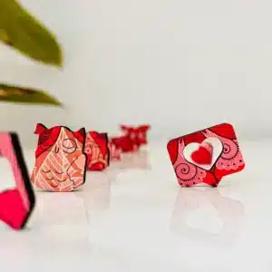 szív mandala fa puzzle