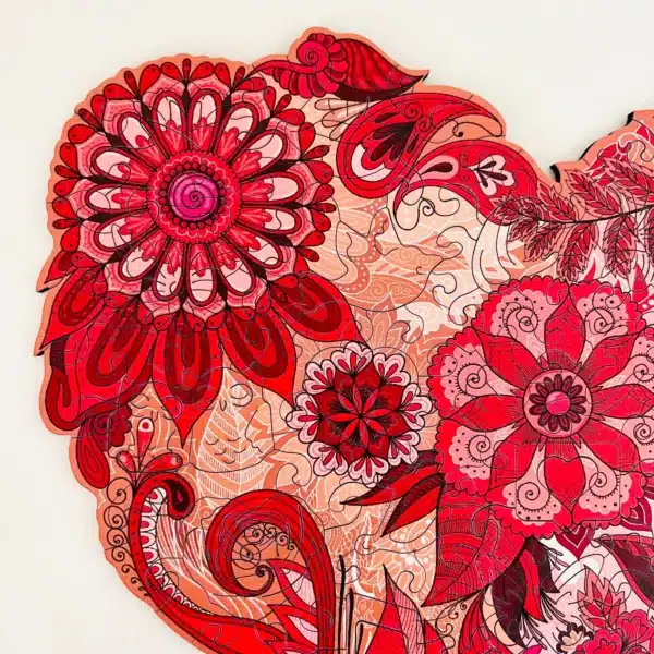 szív mandala fa puzzle