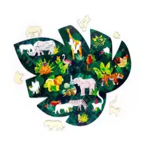 állatvilág falevél fa puzzle