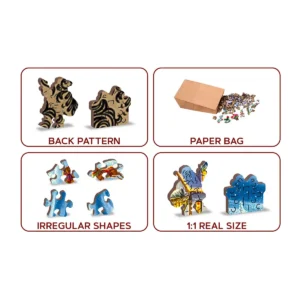 Mikulás vidám utazása karácsony fa puzzle