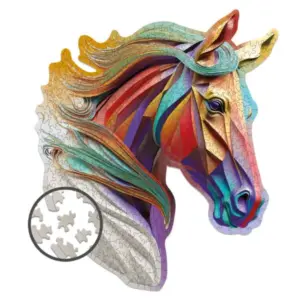 légies ló fa puzzle