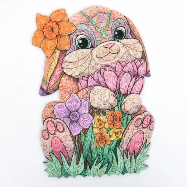 bolyhos nyuszi fa puzzle