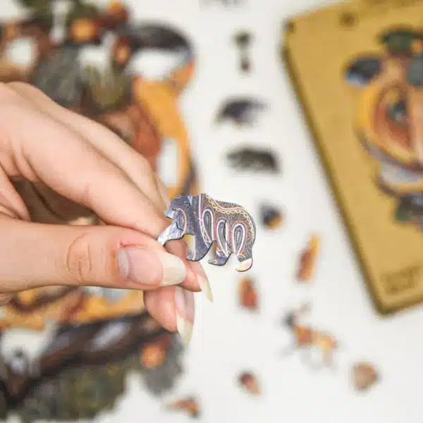 erdei medve fa puzzle