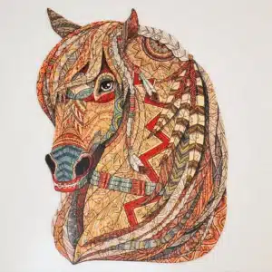 fenséges ló fa puzzle