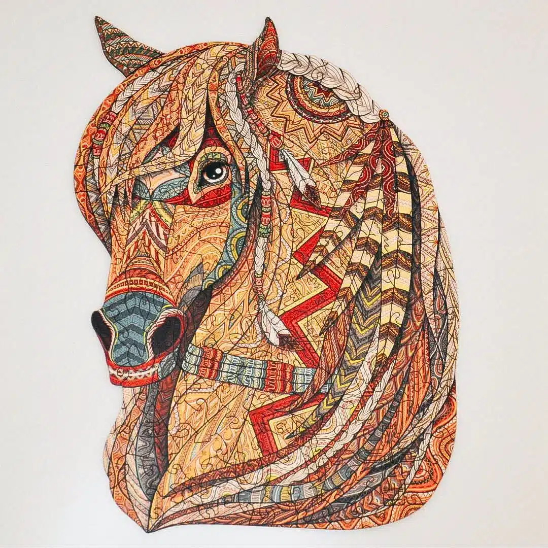 fenséges ló fa puzzle