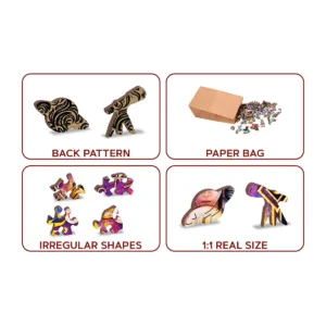 hegedű zenei asztal fa puzzle