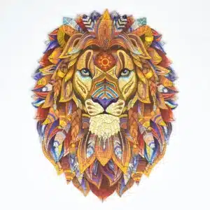 hatalmas oroszlán fa puzzle