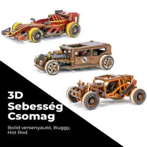 Sebesség 3D fa puzzle csomag
