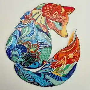 szelíd róka fa puzzle