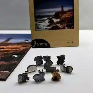 világítótorny fa puzzle