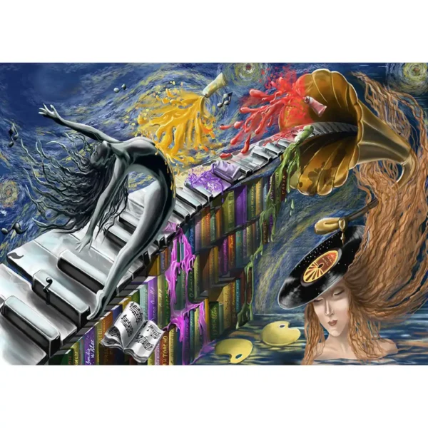 zenei fantázia fa puzzle