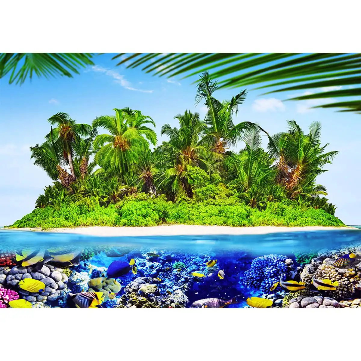 Egzotikus kincses sziget fa puzzle