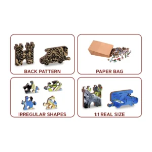 állati királyság fa puzzle