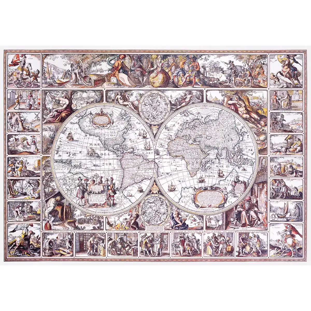 felfedezés kora térkép fa puzzle