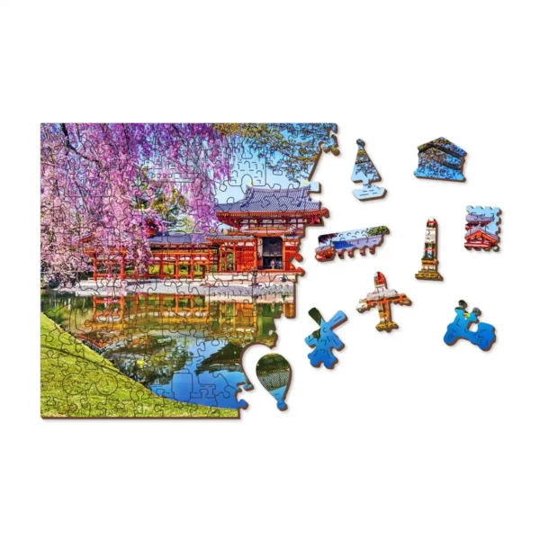 japán templom fa puzzle